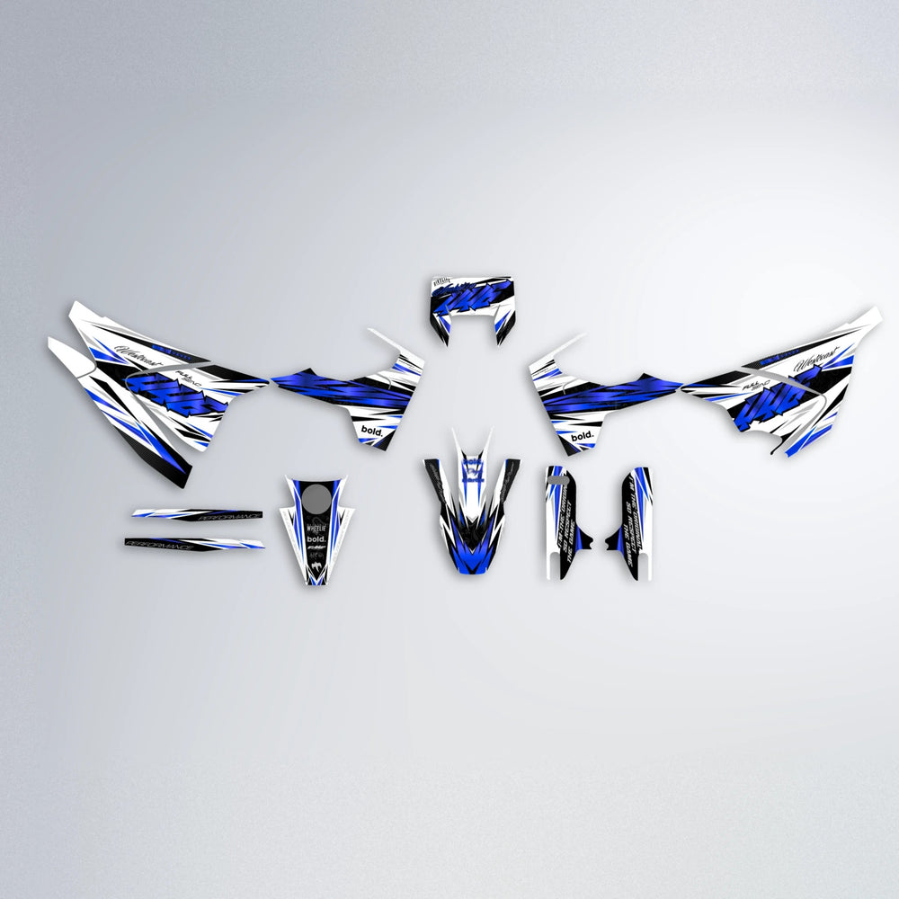 WESTCOAST Husqvarna 701 graphics kit parts layout in Blue