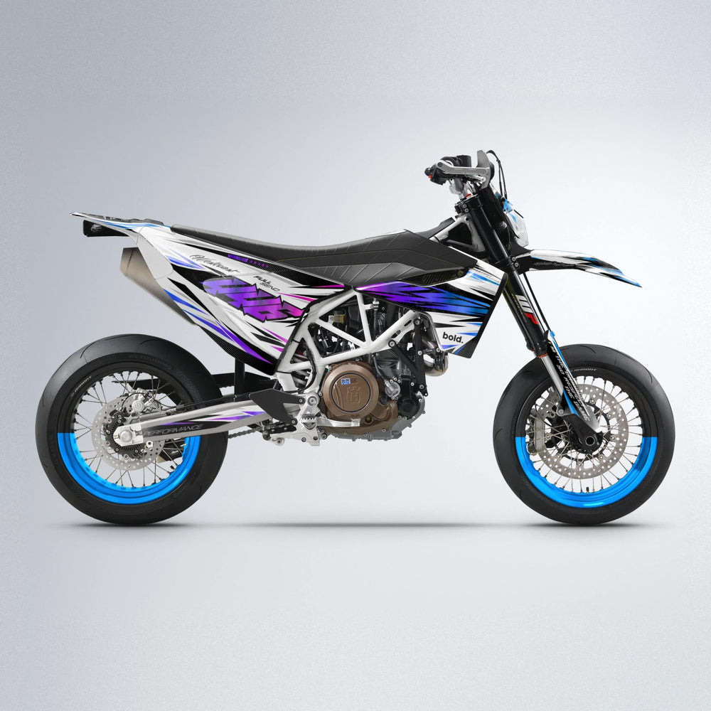 WESTCOAST Husqvarna 701 supermoto graphics kit in Blue Purple Fade