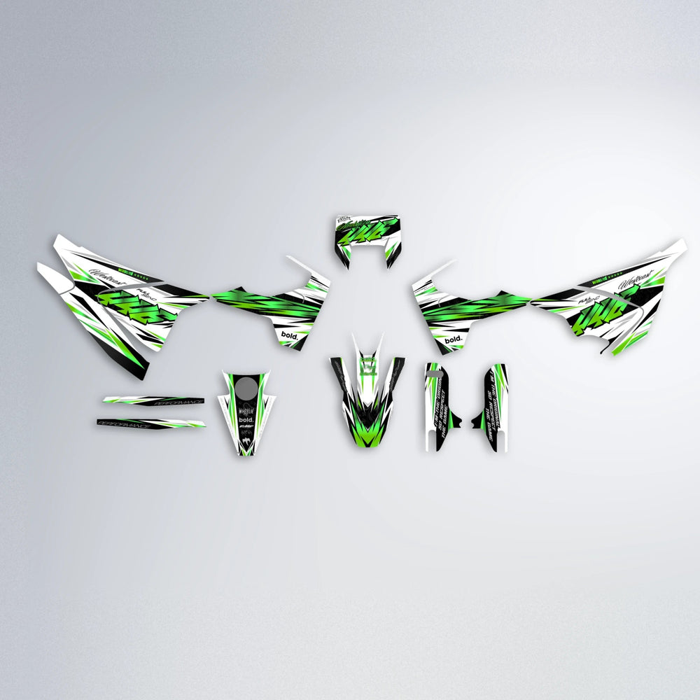 WESTCOAST Husqvarna 701 graphics kit parts layout in Green