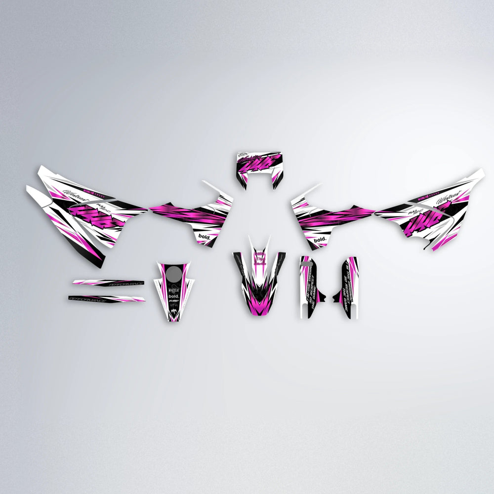 WESTCOAST Husqvarna 701 graphics kit parts layout in Pink