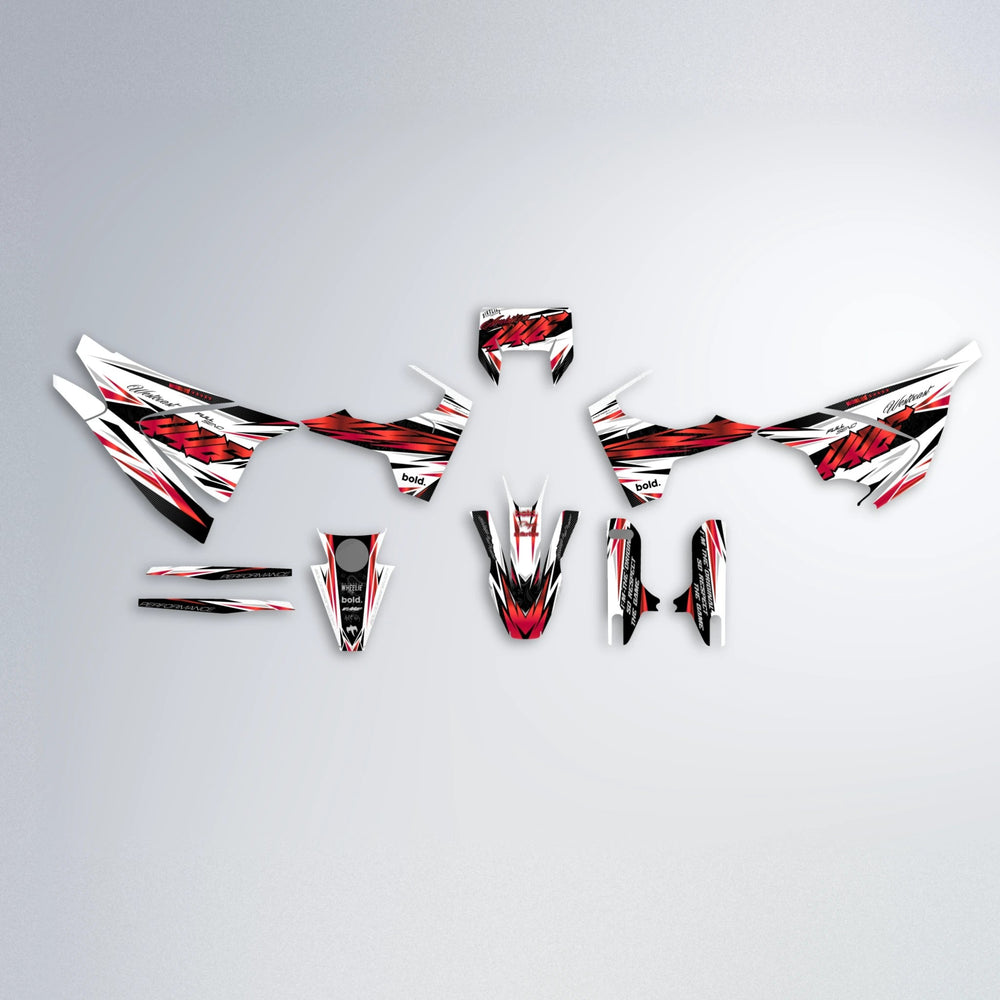 WESTCOAST Husqvarna 701 graphics kit parts layout in Red