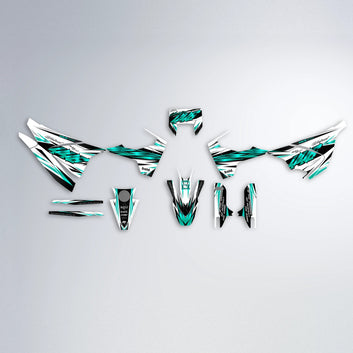 WESTCOAST Husqvarna 701 graphics kit parts layout in Teal