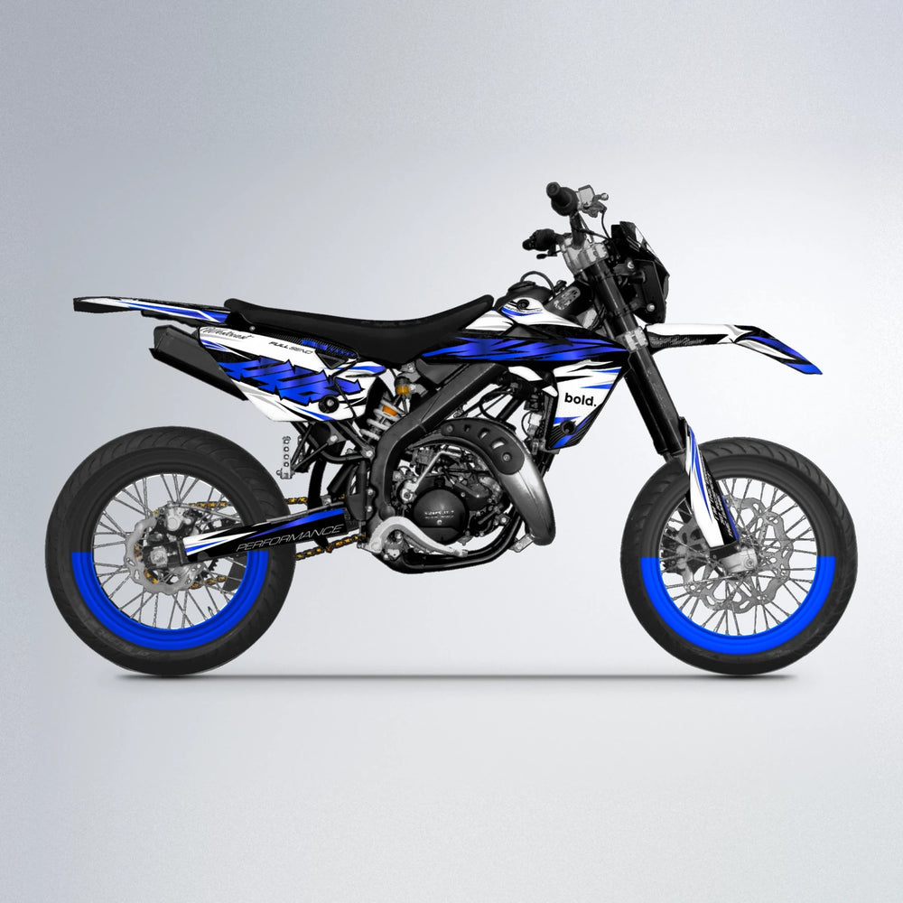 WESTCOAST Rieju MRT supermoto graphics kit in Blue