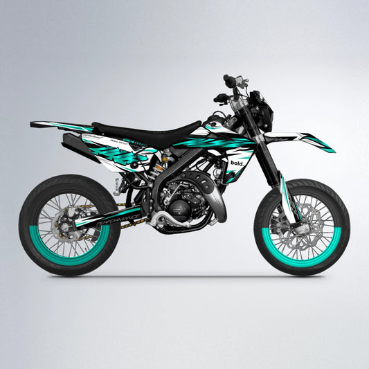 WESTCOAST Rieju MRT supermoto graphics kit in Teal