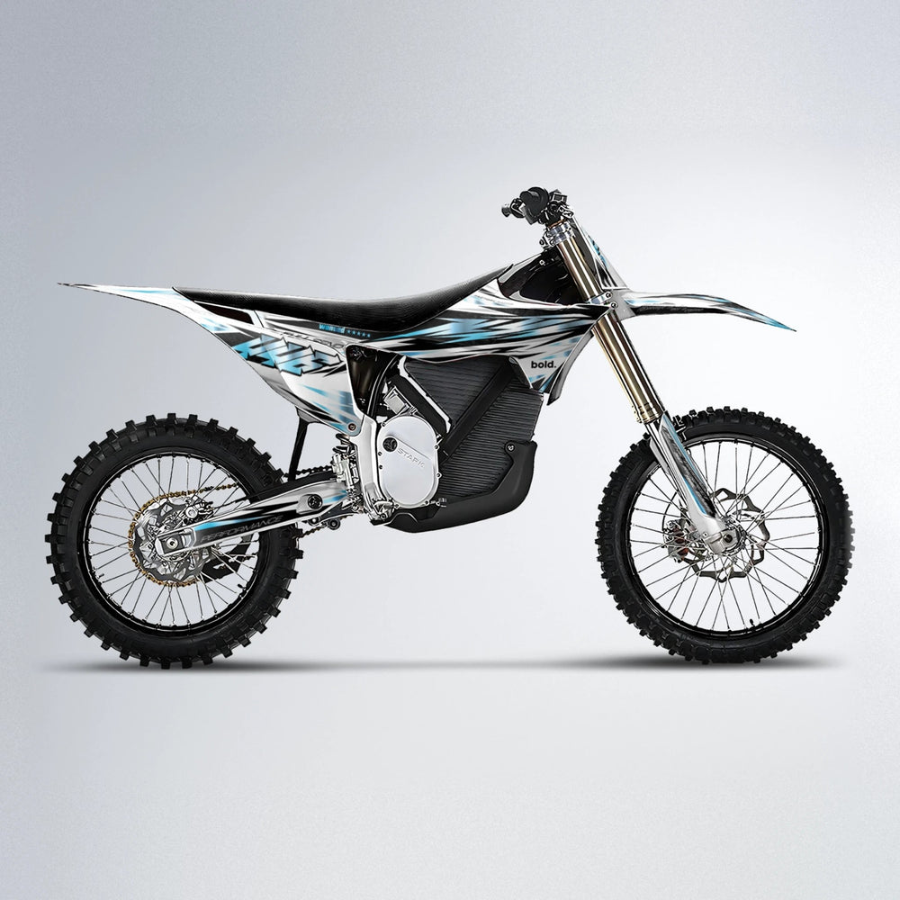 WESTCOAST Stark Varg MX motocross graphics kit in Light Blue & White