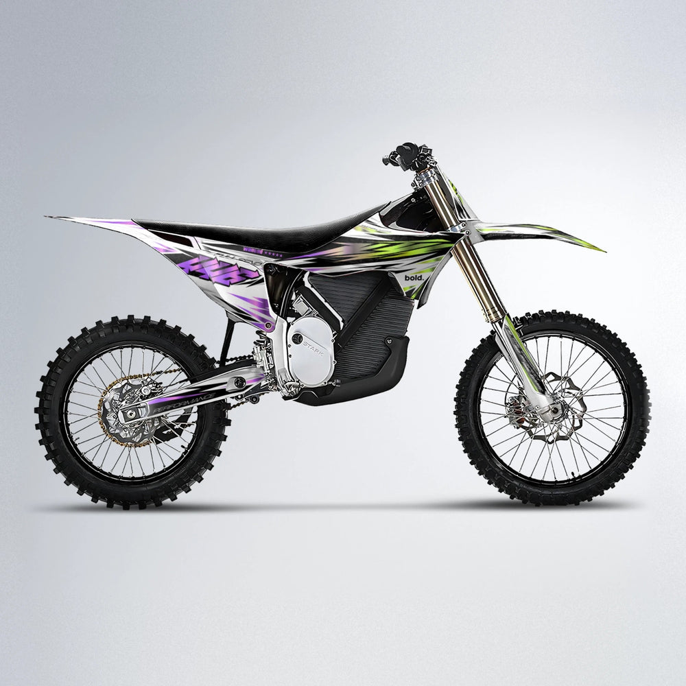 WESTCOAST Stark Varg MX motocross graphics kit in Purple & Yellow