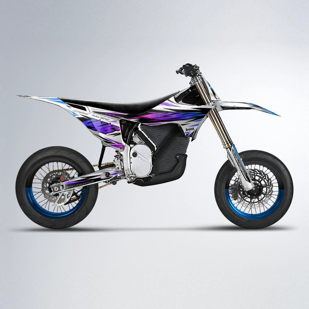 WESTCOAST Stark Varg SM supermoto graphics kit in Blue Purple Fade