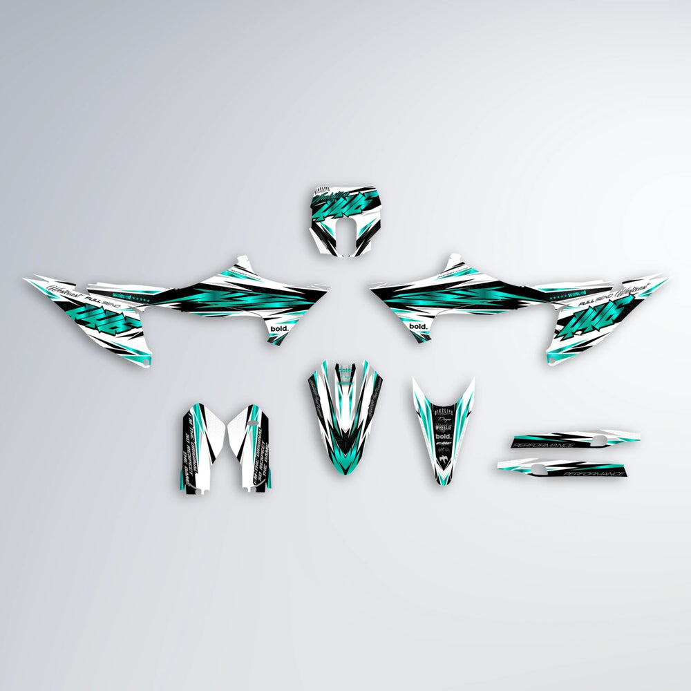 WESTCOAST Stark Varg SM graphics kit parts layout in Custom Colour