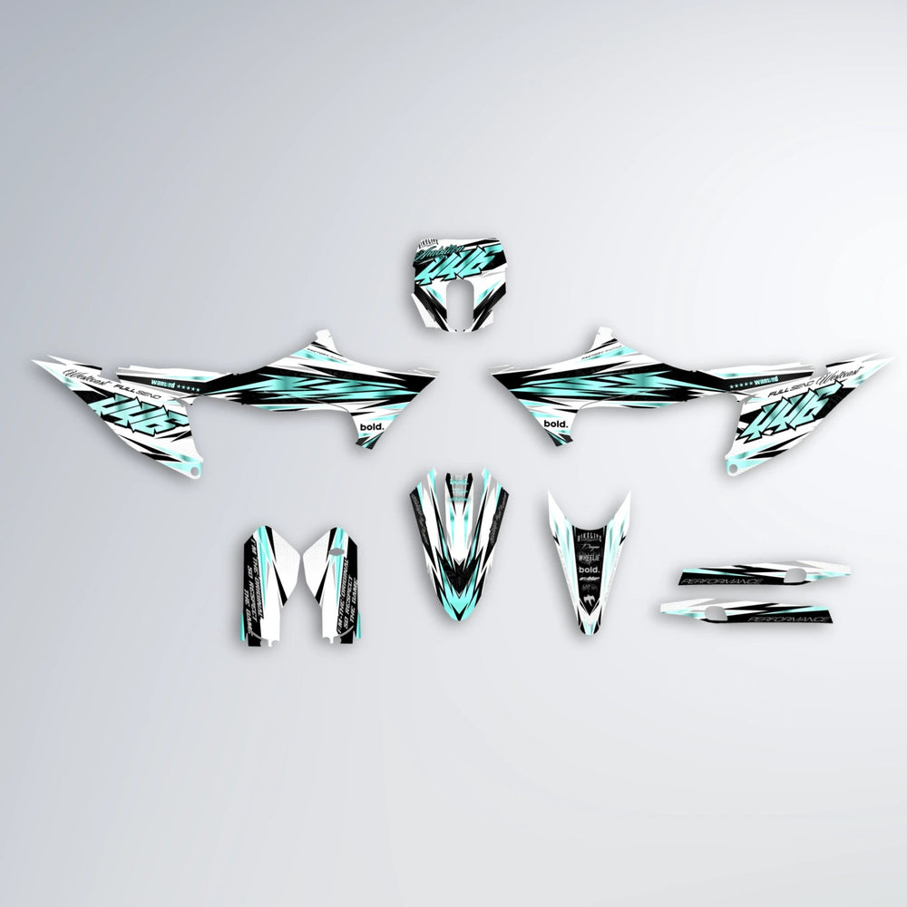 WESTCOAST Stark Varg SM graphics kit parts layout in Mint