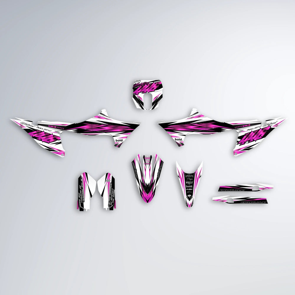 WESTCOAST Stark Varg SM graphics kit parts layout in Pink