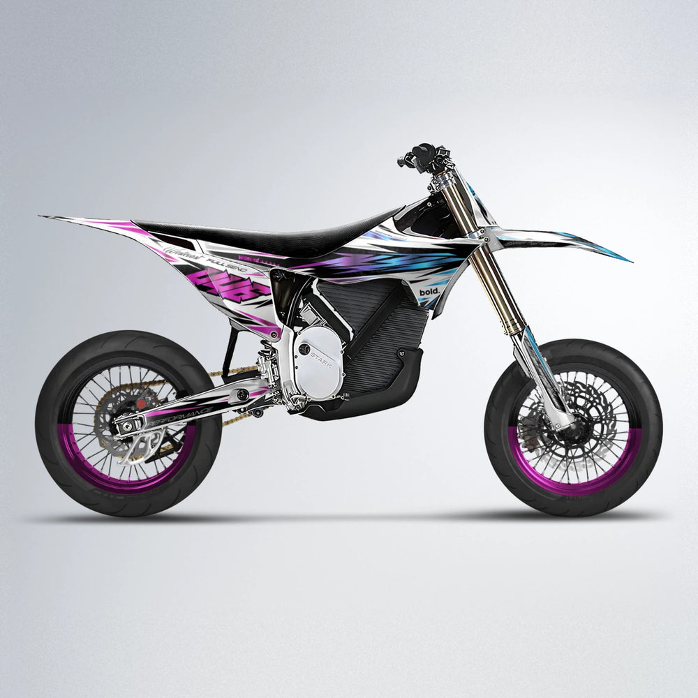 WESTCOAST Stark Varg SM supermoto graphics kit in Pink & Light Blue