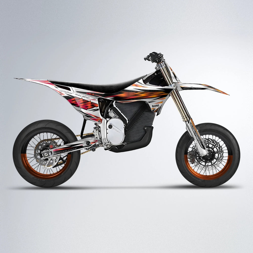 WESTCOAST Stark Varg SM supermoto graphics kit in Red & Orange