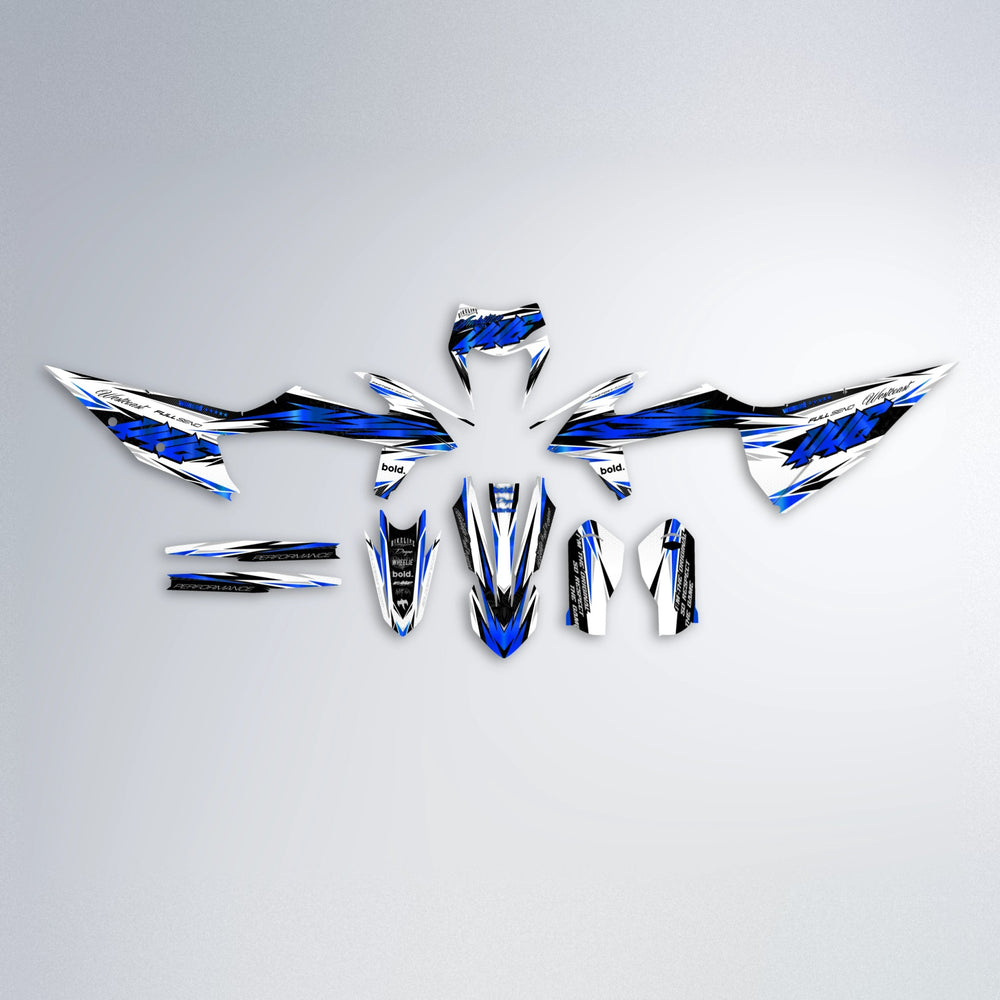 WESTCOAST graphics kit parts layout in Blue Chrome