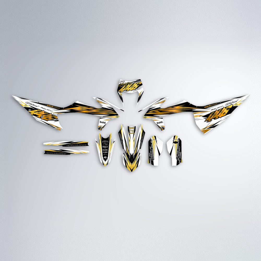 WESTCOAST graphics kit parts layout in Gold Chrome