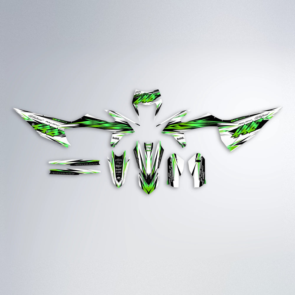 WESTCOAST graphics kit parts layout in Green