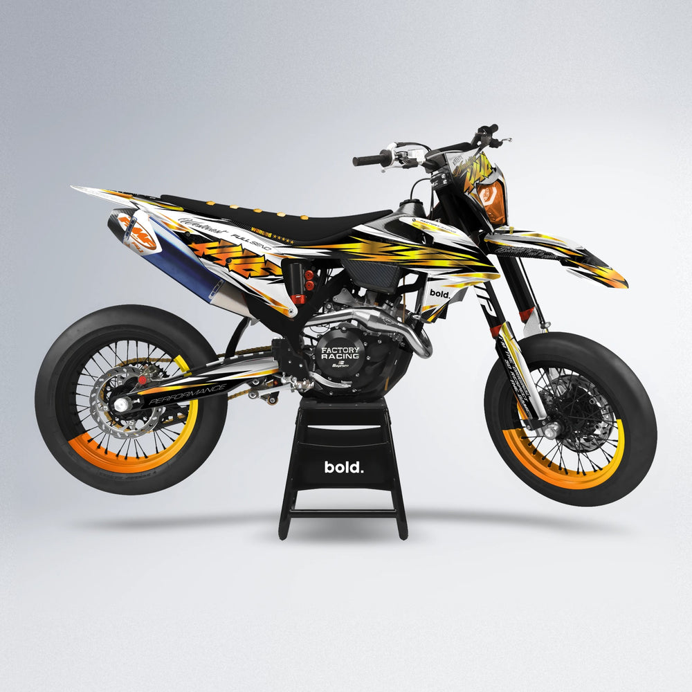 WESTCOAST supermoto graphics kit in Orange & Yellow