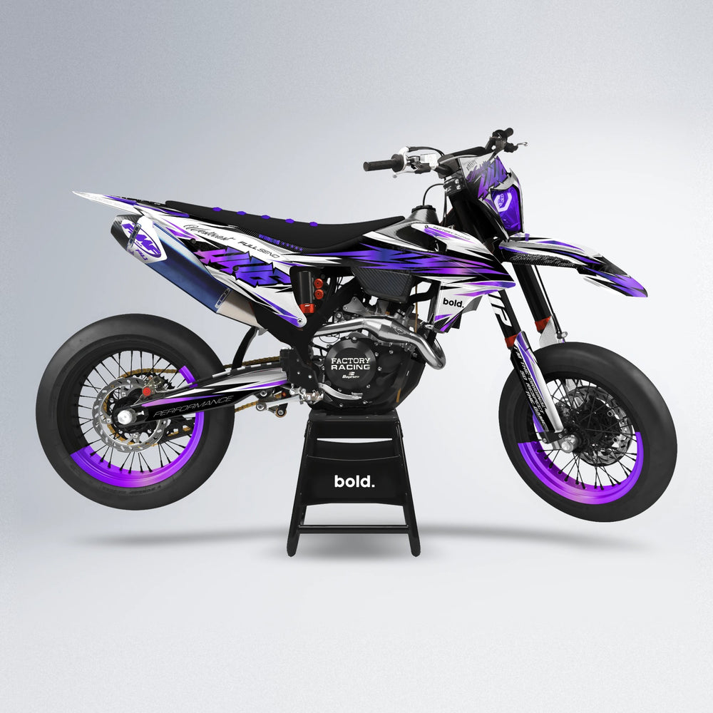 WESTCOAST supermoto graphics kit in Purple Chrome