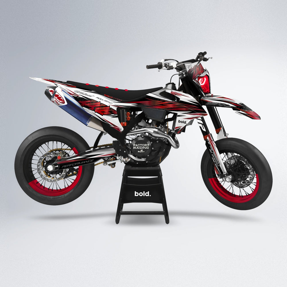 WESTCOAST supermoto graphics kit in Red Chrome