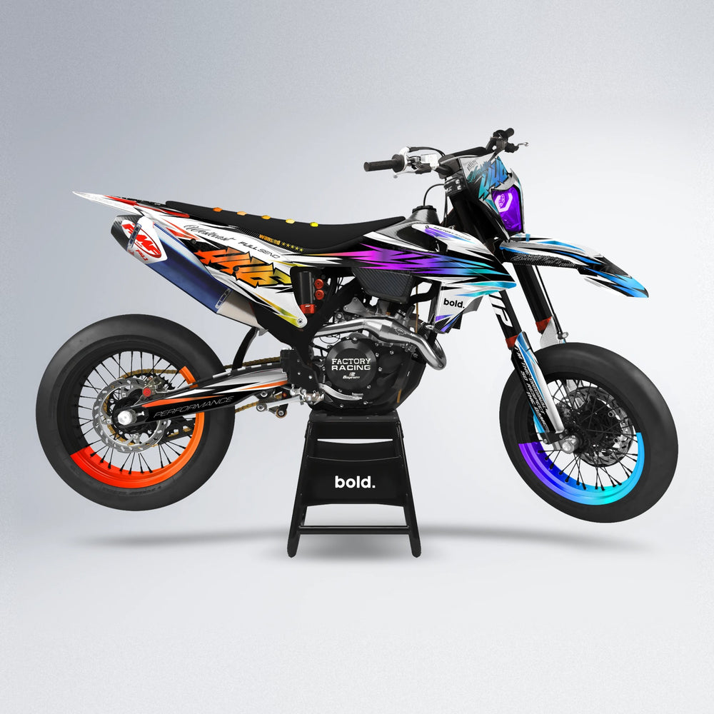 WESTCOAST supermoto graphics kit in Sunset Fade