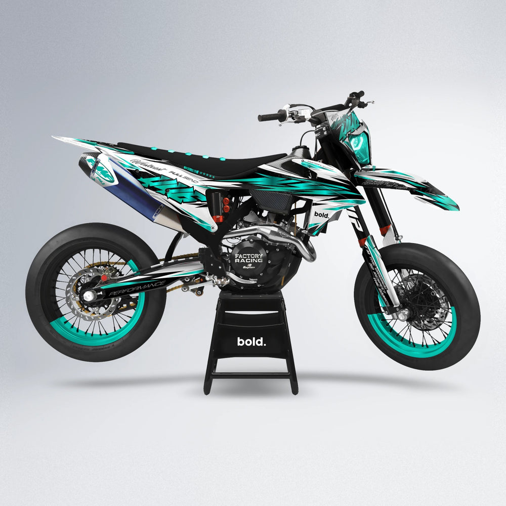WESTCOAST supermoto graphics kit in Teal
