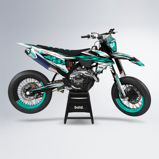WESTCOAST supermoto graphics kit in Teal