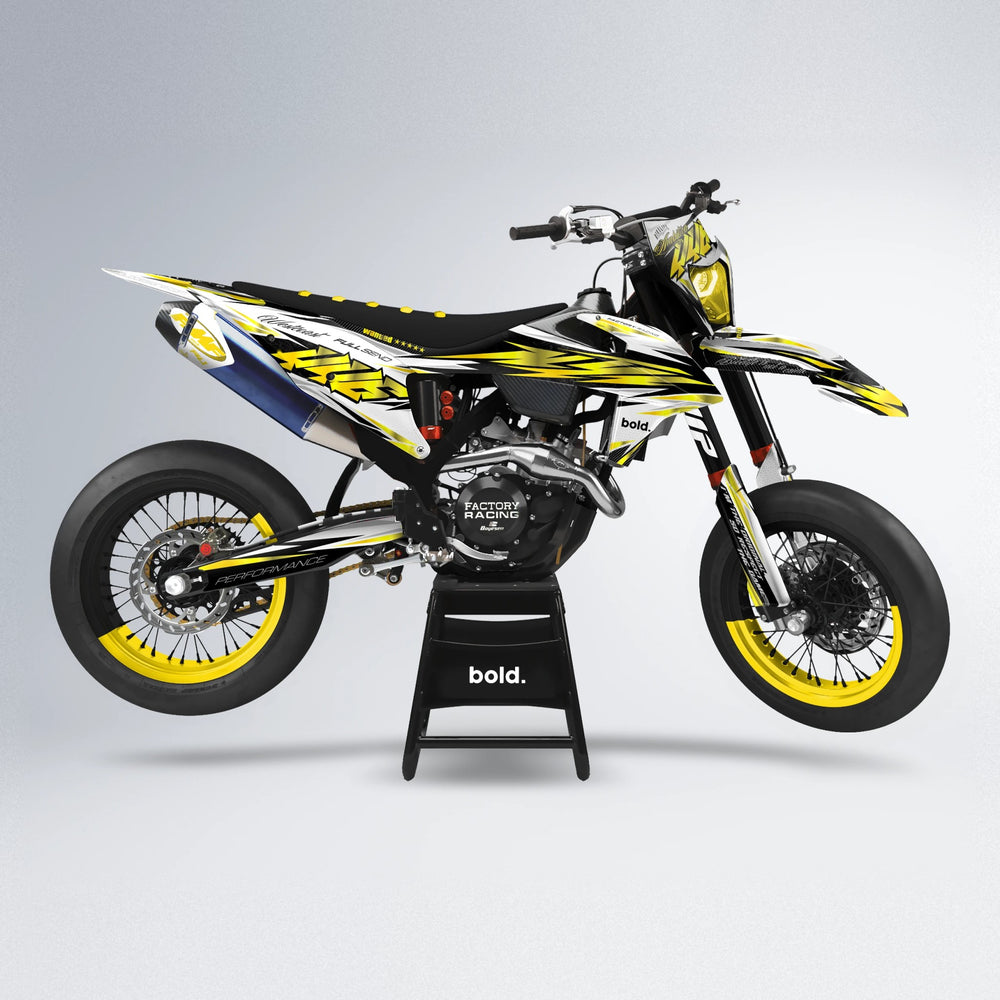 WESTCOAST supermoto graphics kit in Yellow
