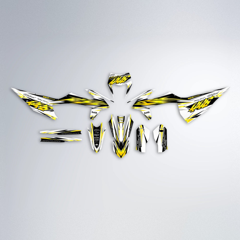 WESTCOAST graphics kit parts layout in Yellow