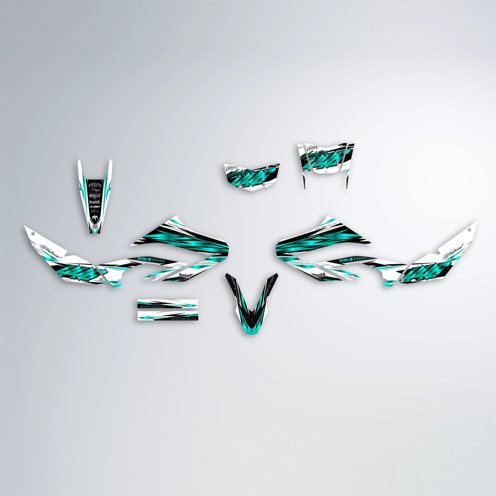 WESTCOAST Yamaha WR 125X graphics kit parts layout in Custom Colour