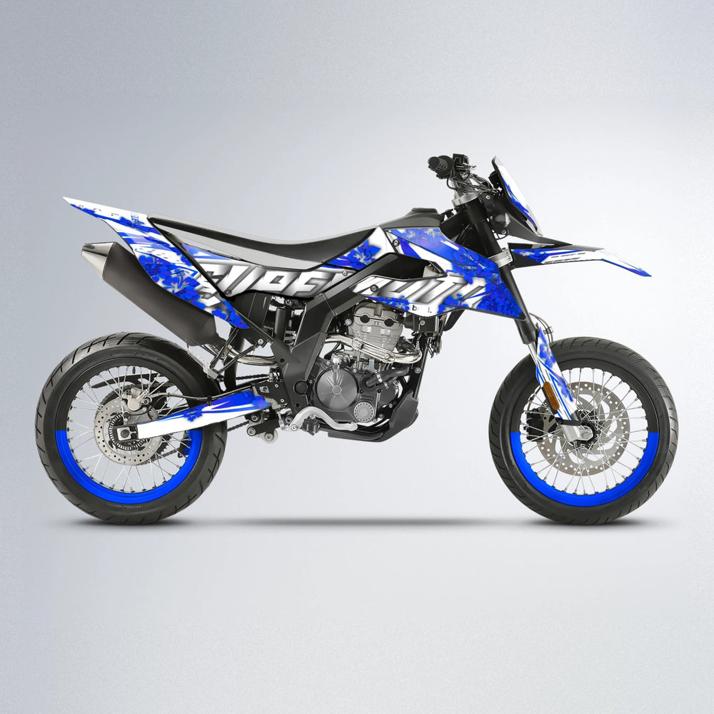 WNICOO Aprilia SX 125 supermoto graphics kit in Blue