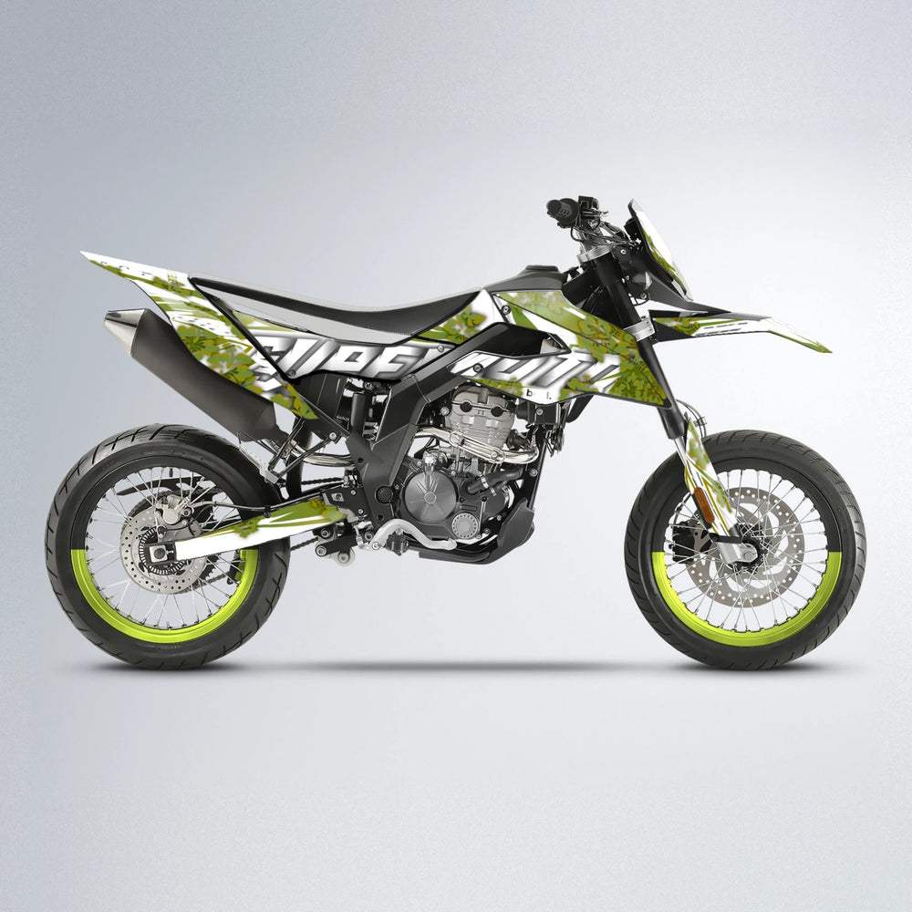 WNICOO Aprilia SX 125 supermoto graphics kit in Olive