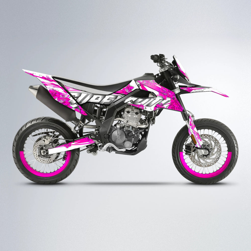 WNICOO Aprilia SX 125 supermoto graphics kit in Pink