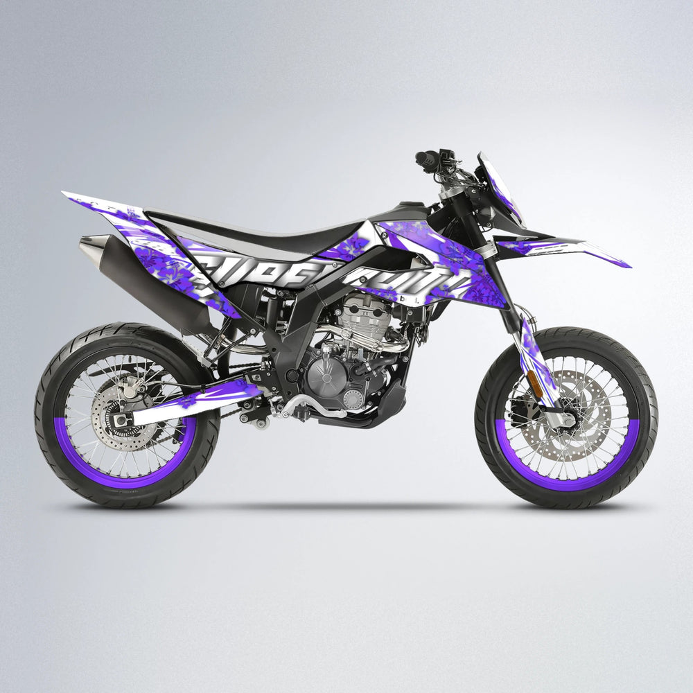 WNICOO Aprilia SX 125 supermoto graphics kit in Purple