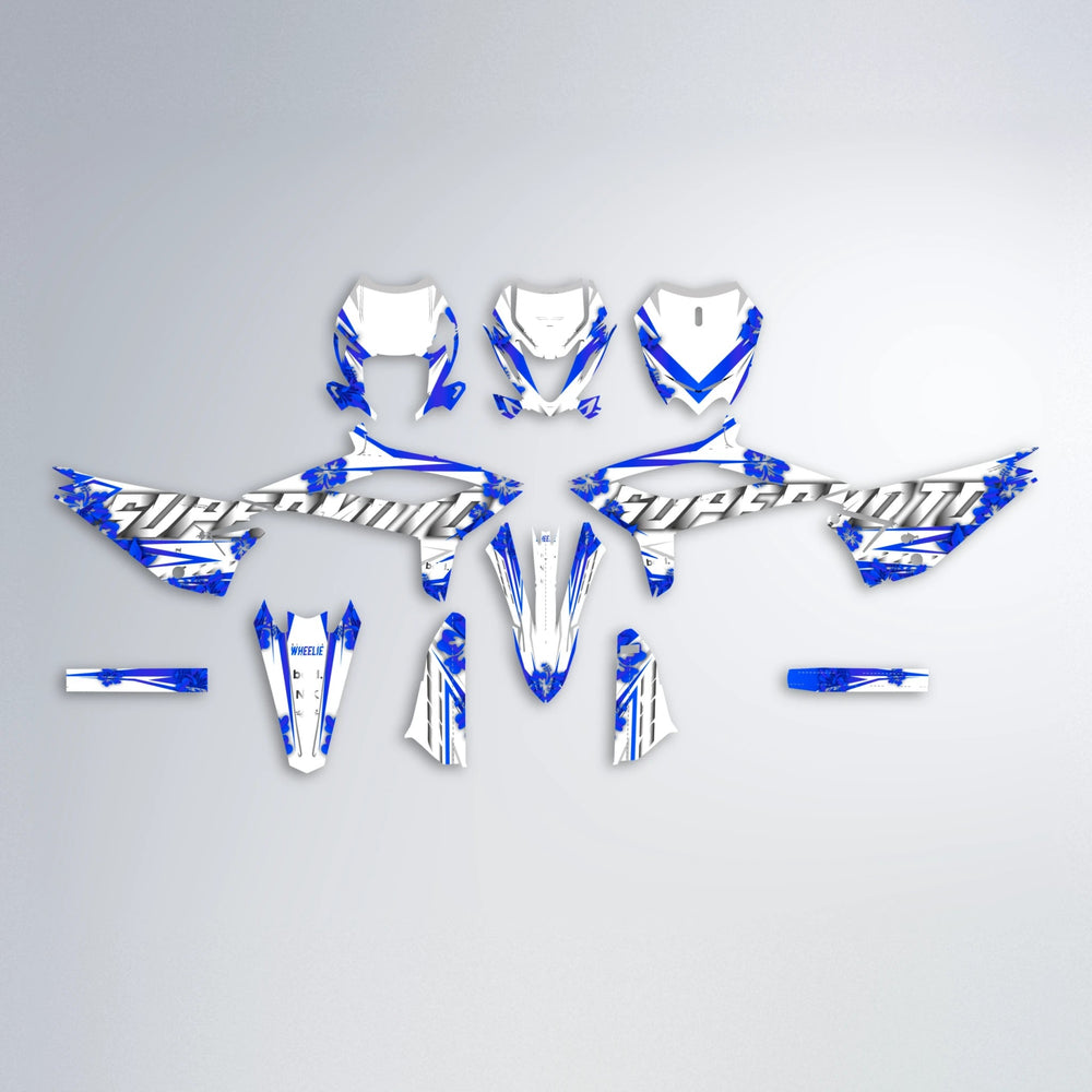 WNICOO Beta graphics kit parts layout in Blue