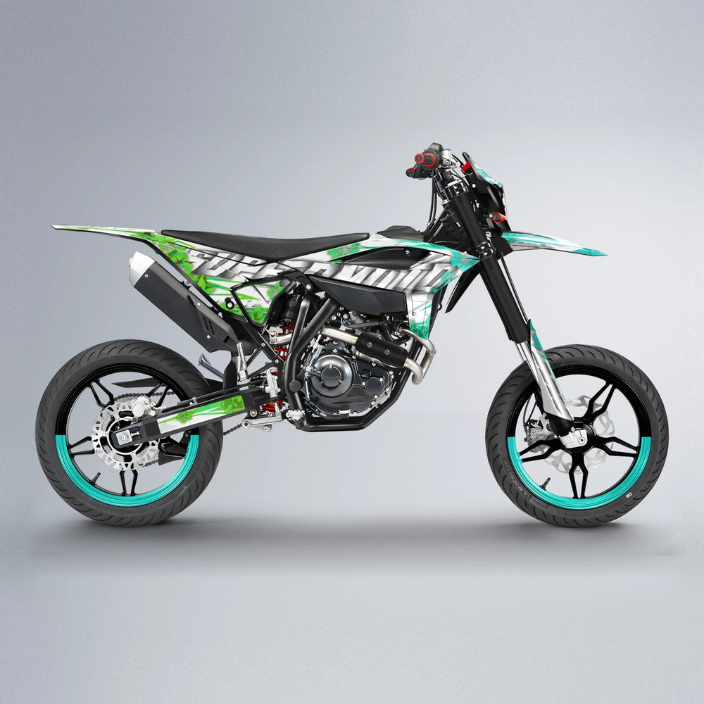 WNICOO Beta supermoto graphics kit in Cyan & Green
