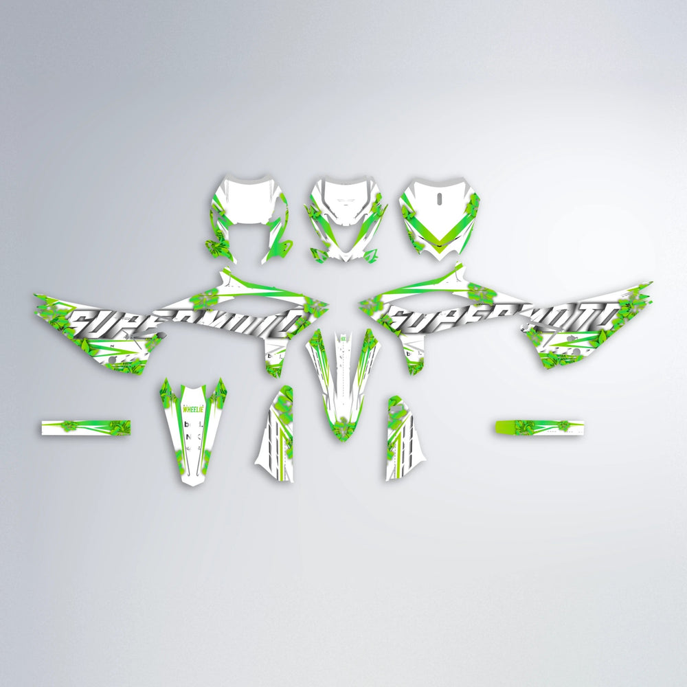 WNICOO Beta graphics kit parts layout in Green