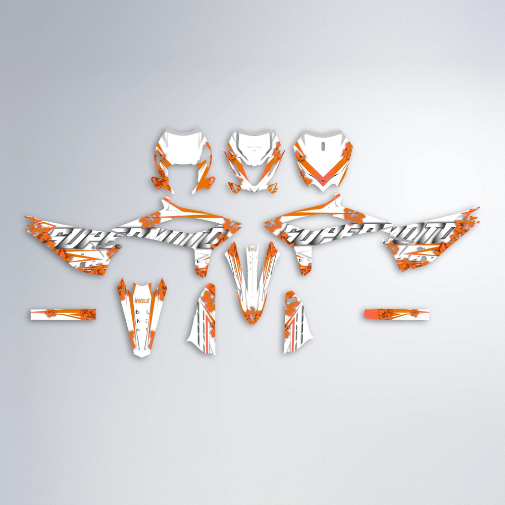 WNICOO Beta graphics kit parts layout in Orange