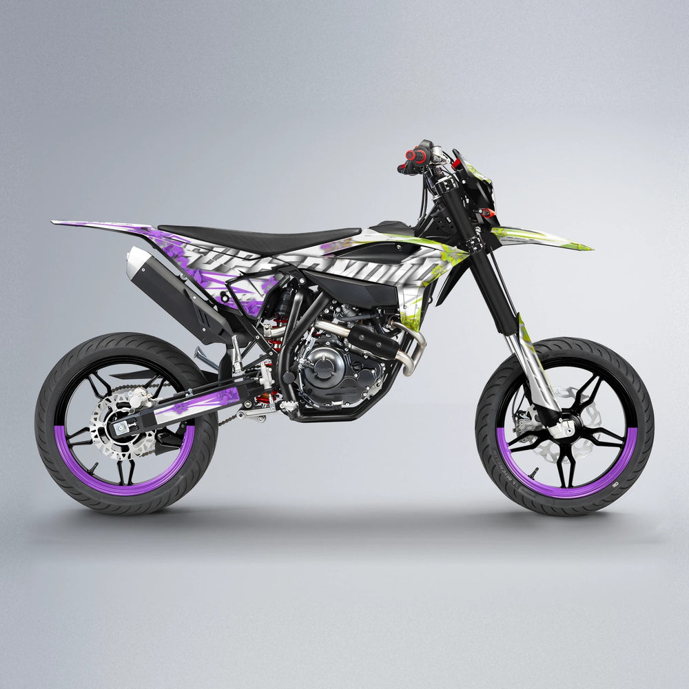 WNICOO Beta supermoto graphics kit in Purple & Yellow