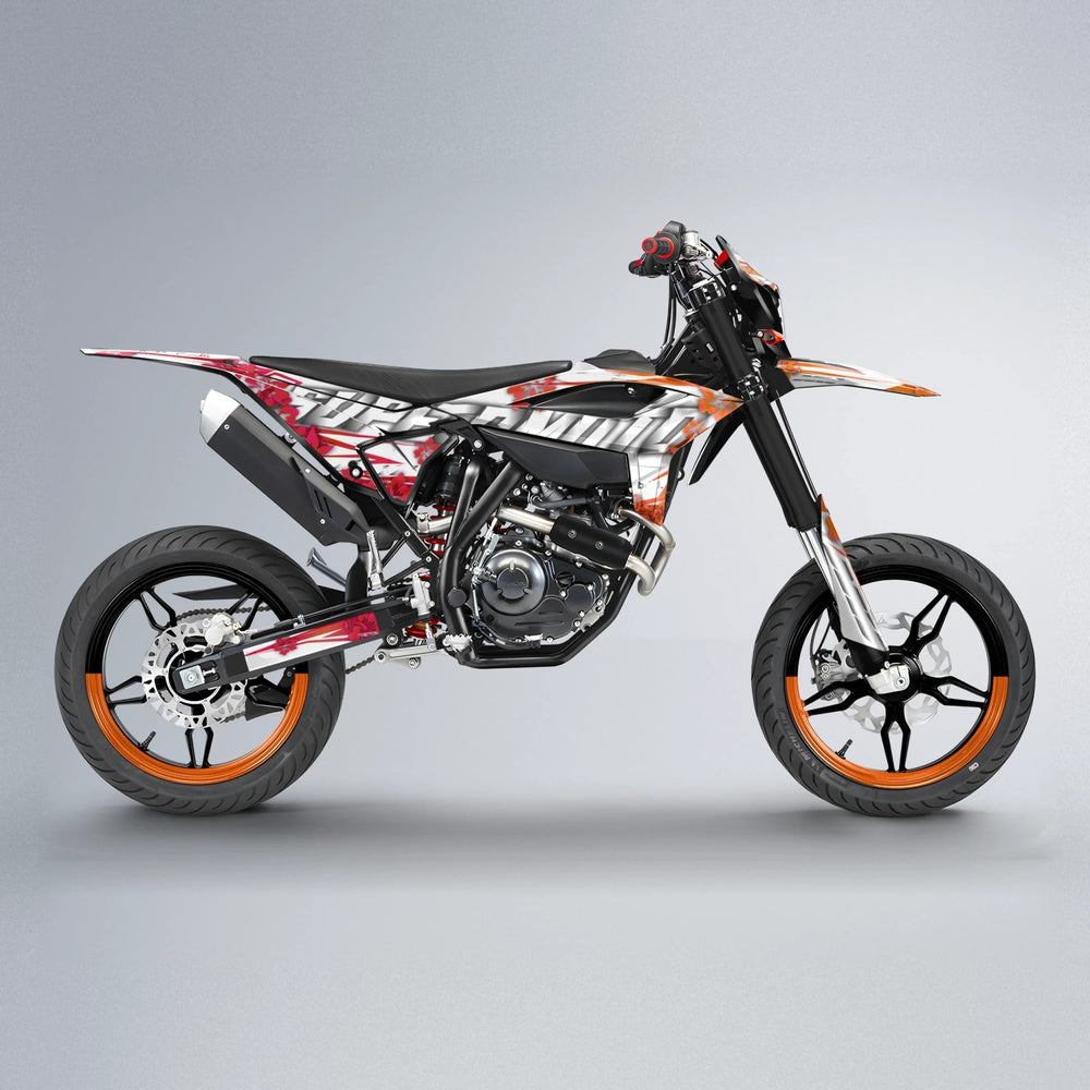 WNICOO Beta supermoto graphics kit in Red & Orange