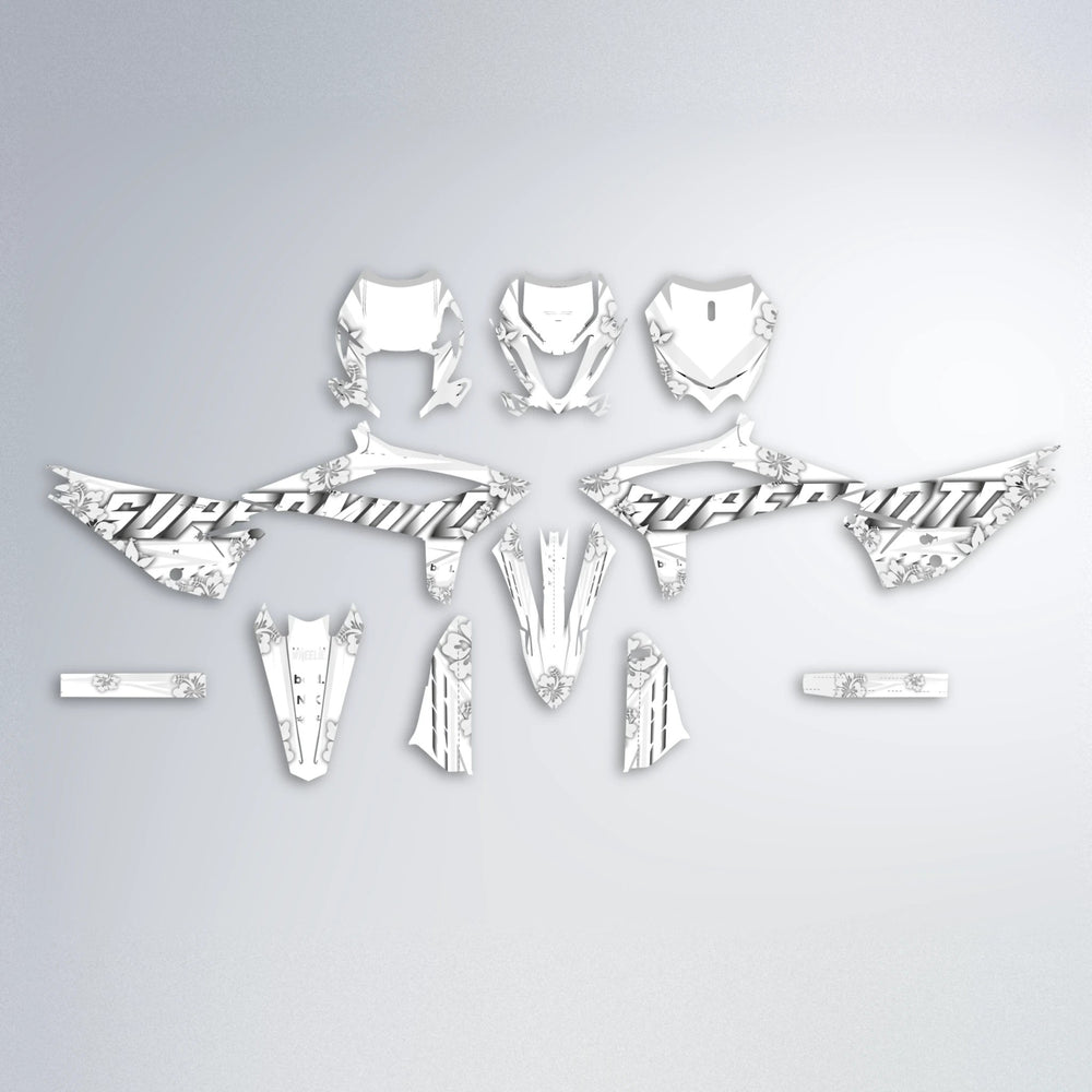 WNICOO Beta graphics kit parts layout in White