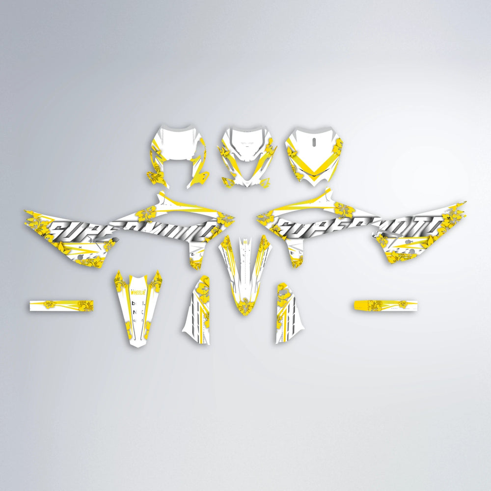 WNICOO Beta graphics kit parts layout in Yellow