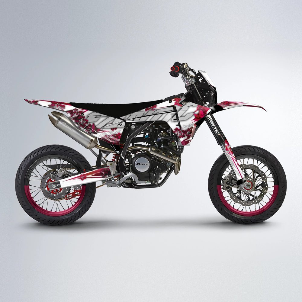 WNICOO Fantic supermoto graphics kit in Black & Red