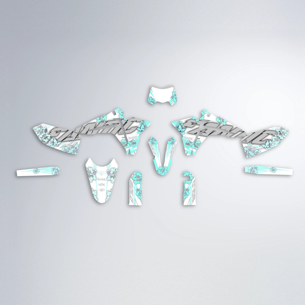 WNICOO Fantic graphics kit parts layout in Mint