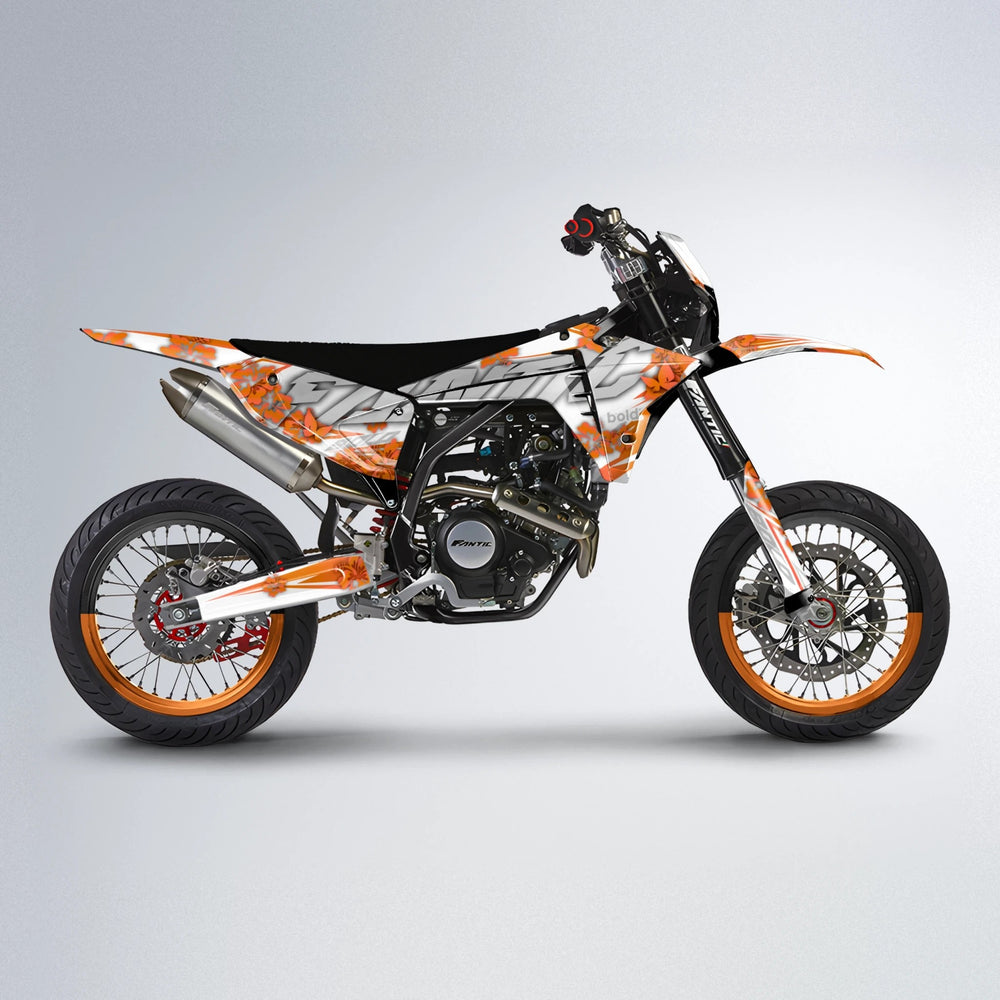 WNICOO Fantic supermoto graphics kit in Orange