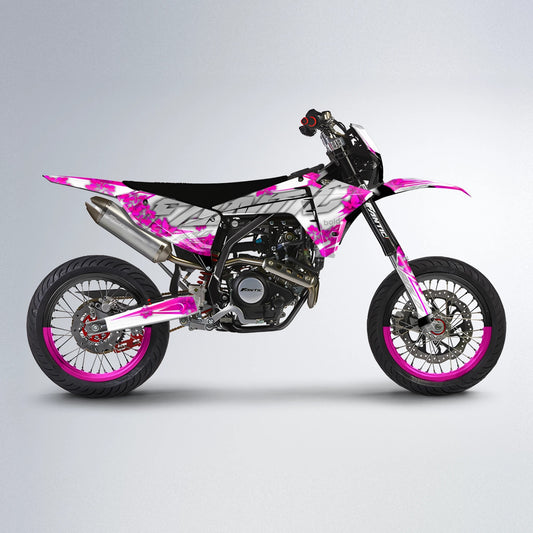 WNICOO Fantic supermoto graphics kit in Pink