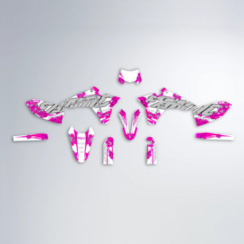 WNICOO Fantic graphics kit parts layout in Pink