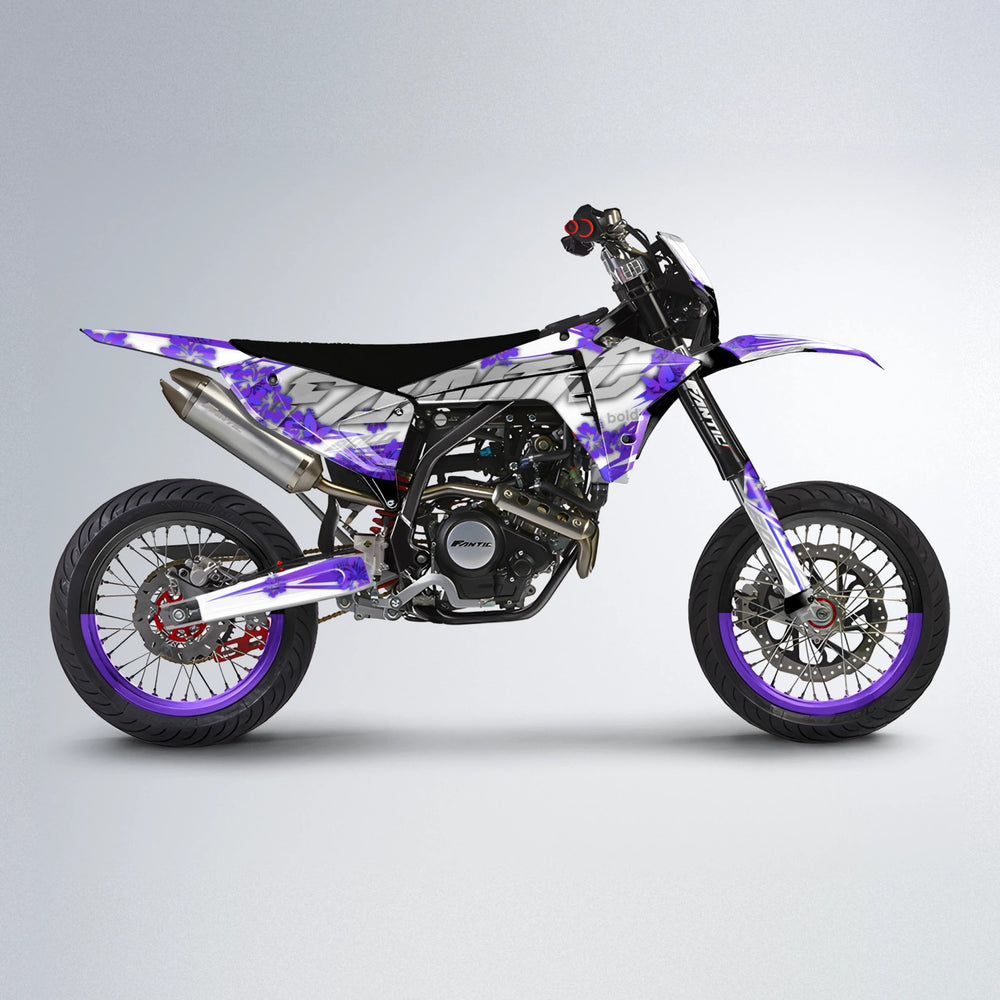 WNICOO Fantic supermoto graphics kit in Purple