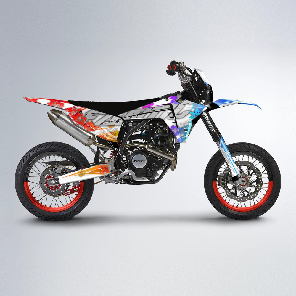 WNICOO Fantic supermoto graphics kit in Sunset Fade