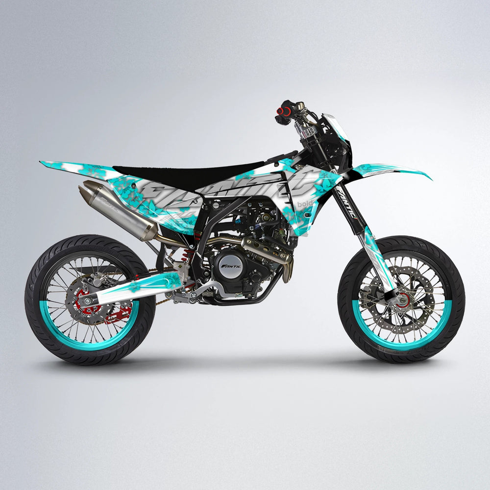 WNICOO Fantic supermoto graphics kit in Teal