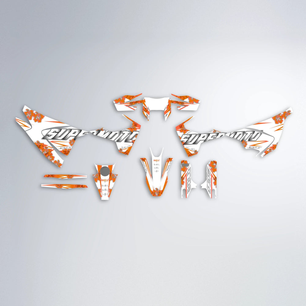 WNICOO Husqvarna 701 graphics kit parts layout in Orange