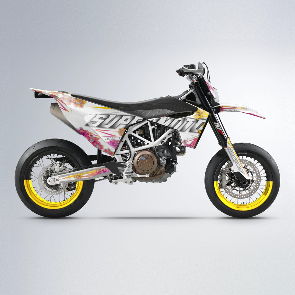 WNICOO Husqvarna 701 supermoto graphics kit in Pink & Yellow